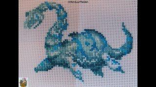 FlossTube Cross Stitch ~ dino Pleisiosaurus ~ BorduurMeiden