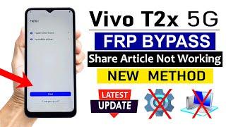 Vivo T2x 5G : Settings Not Opening - FRP BYPASS Android 14 2025 (Without PC)