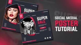 Illustrator CC Tutorial | Graphic Design | Social Media Poster Design