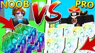 NOOB WITH RAINBOW CORES VS PRO YOUTUBER! Pet Simulator - Roblox