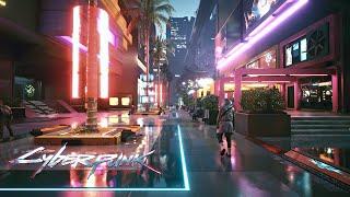 Cyberpunk 2077 Relaxing Free Roam at Night in Heywood & City Center | 4K Psycho Ray Tracing Settings