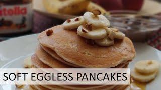 Soft fluffy eggless pancakes | Simple pancakes video recipe
