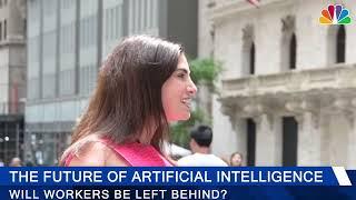 CNBCs Hilary Lane interviews Frankie Russo on Wall Street about how A.I.’s impacting the way we work