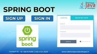 Spring Boot Sign Up and Sign In