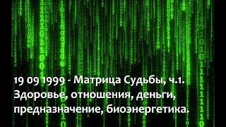 19 09 1999 - Разбор Матрицы Судьбы, ч.1. Здоровье, отношения, деньги, предназначение, биоэнергетика.