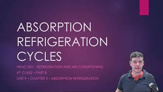 Absorption Refrigeration Cycles - Part 1 - Ammonia Refrigeration Cycle