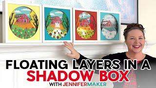 How To Make A Shadow Box With Floating Elements | Vinyl Hacks!