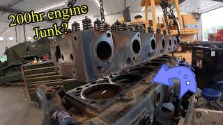 Pulling apart a dead ex military John Deere engine with only 200 hrs! 9.0L 6090 part 1