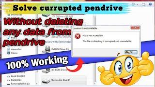 How to Fix a Corrupted Pen Drive || Without Formatting