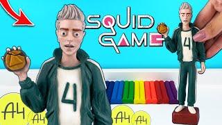 ВЛАД А4 ПОПАЛ в «ИГРА В КАЛЬМАРА»! ЛЕПИМ ИЗ ПЛАСТИЛИНА блогера в костюме Squid Game с Лепка ОК