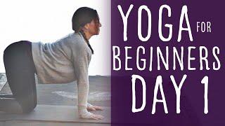 Yoga For Beginners at Home (15 minute) 30 Day Challenge Day 1