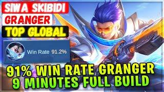 91% Win Rate Granger, 9 Minutes Full Build [ Top 1 Global Granger ] SIWA SKIBIDI - Mobile Legends