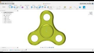 Design of Fidget Spinner in Fusion 360 | Fusion 360 3D modelling Tutorial