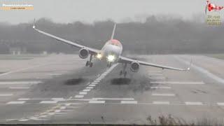 22 CROSSWIND Landings During Storm Bert at London Gatwick.