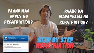 How to apply for a repatriation online Tips narin pano mapili / Dubai to Philippines