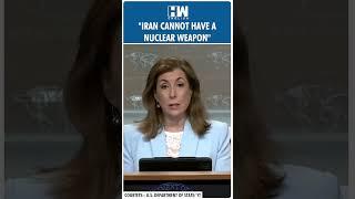 #Shorts | "Iran cannot have a nuclear weapon": Tammy Bruce | Donald Trump | US Israel | Netanyahu