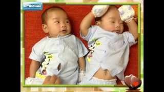 1-12 weeks of twin baby " Cute & Lan La"   .avi