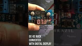 How To Use 20W Adjustable DC-DC Buck Converter |  LM2596 DC-DC Module With Voltage Display #shorts