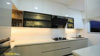 3BHK Premium Interiors | Aristo Wardrobe | Hafele Blum Laminate Kitchen |Veneer Panelling & Ceiling