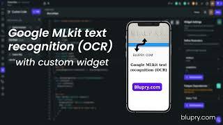 Google MLkit text recognition OCR FlutterFlow