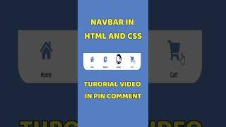 navbar in html and css #shorts