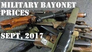 Military Bayonet Price Guide as of September, 2017.