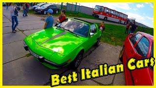 Classic Italian Cars. Nice Cars Show "Old Car Land". Best Italian Cars Fiat and Alfa Romeo