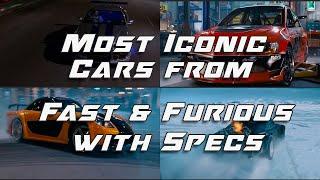 Top 10 Most ICONIC Cars from Fast & Furious + SPECS