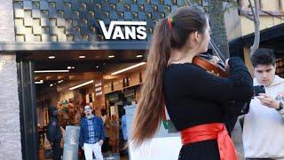 Santa Monica Christmas performance Mary Did You Know violin cover