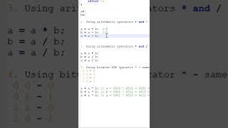 Swapping Technique using Arithmetic Operations #swapping #easy #coding #interview #programming