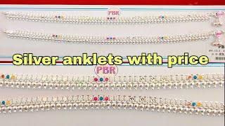 Silver anklets designs/New silver anklets with weight and price