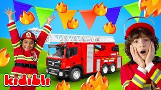  Firefighter Kids Save Birthday Cake from Fire ‍| Fun Educational Video for Kids | Kidibli