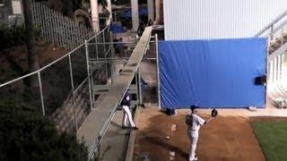 Dodger Stadium Left Field Pavilion Renovations, New Bathrooms and Expanded Concourse 3-29-13
