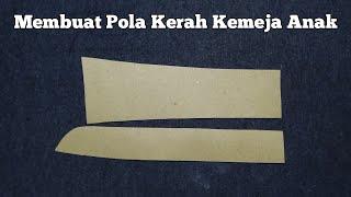 membuat pola kerah kemeja anak