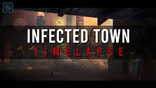 INFECTED TOWN - Concept Art Environment Design - Photoshop Timelapse