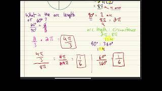 Arc length in trigonometry