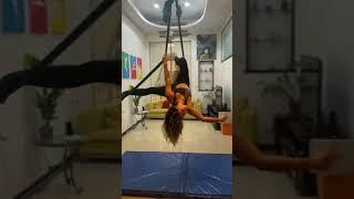 At Home Aerial Hammock / Sling Intermediate Choreography |The Aerial Besties #aerialhammock