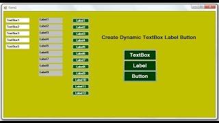 C# Code For Create Dynamic TextBox,Label and Button in Dot NET