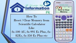 How to Reset / Clear Memory (M) of Casio Scientific Calculator Screen