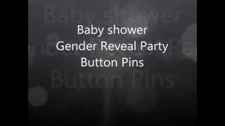 Gender Reveal Party, Baby Shower, Team boy, Team girl Button Pins!