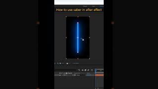 How to use saber in after effects #aftereffects