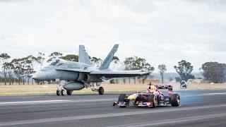 Daniel Ricciardo Drag Races F1 Car vs F/A-18 Hornet ️