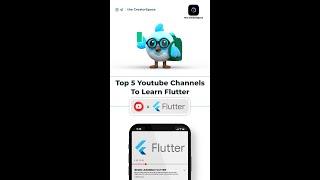 5 Best YouTube Channels to learn Flutter | #flutter #shorts