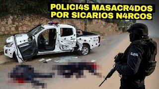 Sicarios emboscando y ACRlBlLL4N a P0LlClAS mexicanos y queda CAPTADO EN CÁMARA