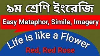 Easy Metaphor, Simile & Imagery from Red, Red Rose & Life is like a Flower for Class 9 Annual Exam