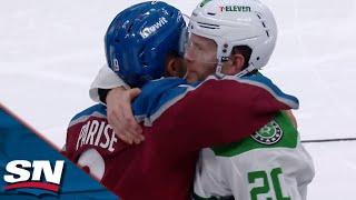 Stars and Avalanche Exchange Handshakes After Six-game Series