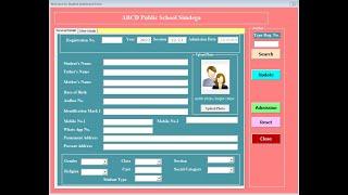 School Management System Excel VBA With Free Sources Code