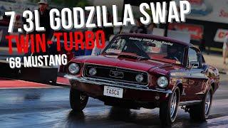 1968 Mustang: Homebuilt Twin-Turbo Godzilla Ford 7.3L Power!