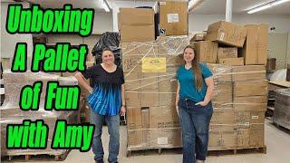 Unboxing a pallet of Fun items With Amy! Check out the Cool items we got!