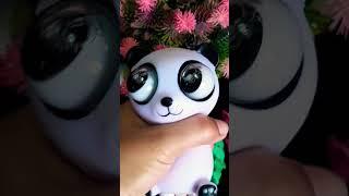 Satisfying Panda eye popping squishy fidget toys #shorts